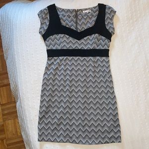 Costa Blanca | y2k black and white cotton short sleeve dress | size xl